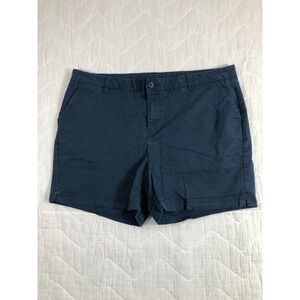 Magellan Shorts Women's Size 16 Blue Chino High Rise‎ 4" Inseam Outdoors